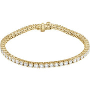 14K Yellow 5 CTW Lab-Grown Diamond Line 7' Bracelet