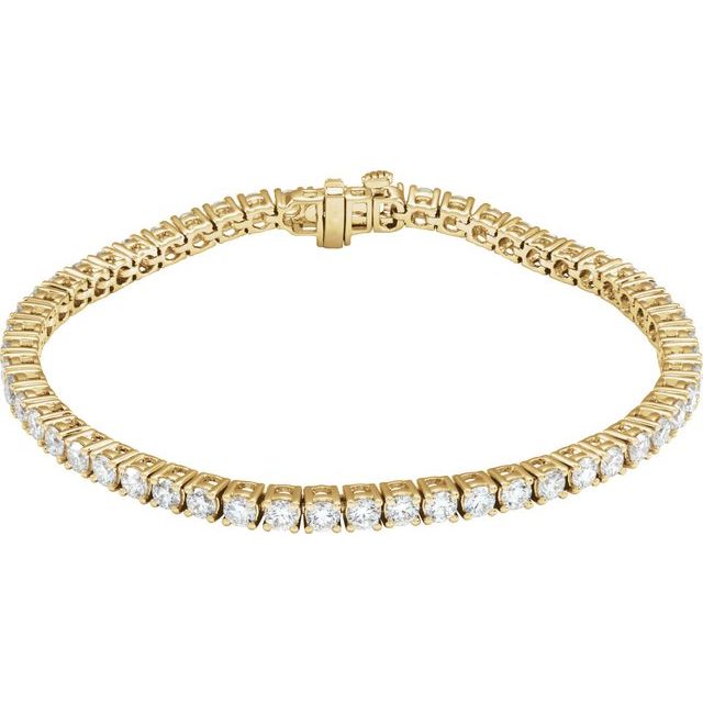 14K Yellow 5 CTW Lab-Grown Diamond Line 7' Bracelet