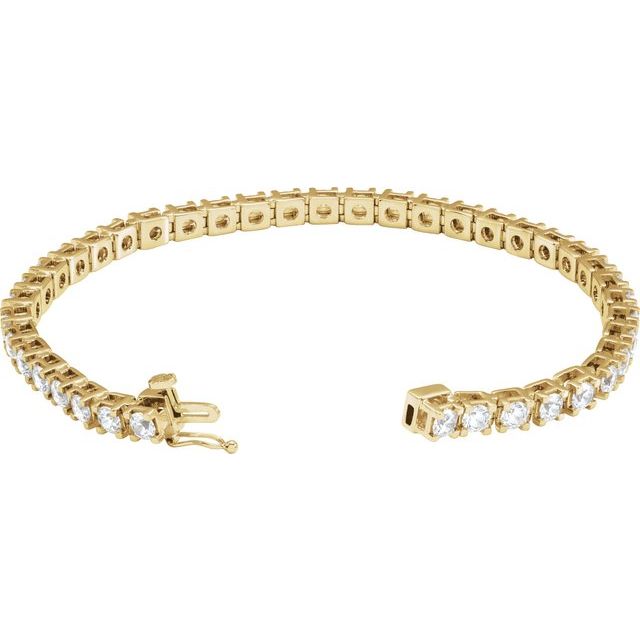 14K Yellow 6 CTW Lab-Grown Diamond Link 7 1/4' Bracelet