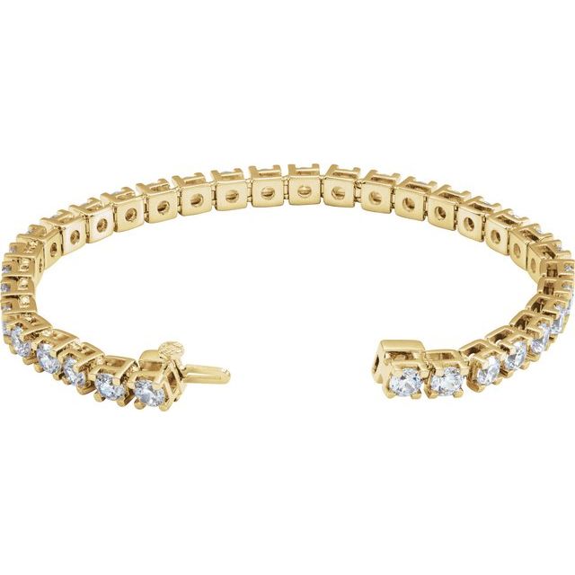 14K Yellow 10 CTW Lab-Grown Diamond Link 7 1/4' Bracelet