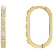 14K Yellow 1/8 CTW Natural Diamond 17.25 mm Hoop Earrings