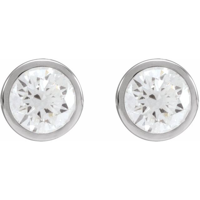 14K White 1 CTW Natural Diamond Cocktail-Style Earrings