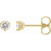 14K Yellow 1/5 CT Lab-Grown Diamond Scroll Earrings