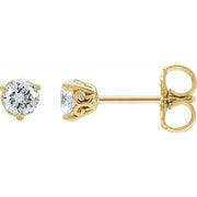 14K Yellow 1/3 CT Lab-Grown Diamond Scroll Earrings