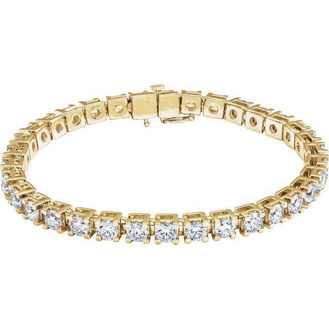 14K Yellow 10 CTW Lab-Grown Diamond Link 7 1/4' Bracelet