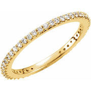 14k Yellow 1/3 Ctw Natural Diamond Stackable Ring