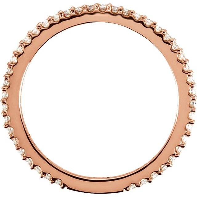 14k Rose 1/3 Ctw Natural Diamond Stackable Ring