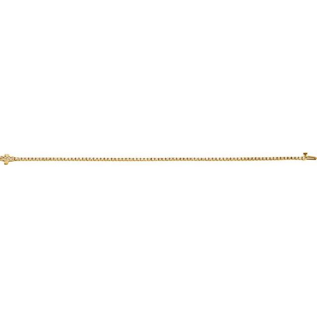 14K Yellow 7/8 CTW Lab-Grown Diamond Line 7 1/4' Bracelet