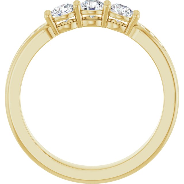 14k Yellow 1/2 Ctw Lab-grown Diamond Anniversary Band