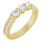 14k Yellow 1/2 Ctw Lab-grown Diamond Anniversary Band