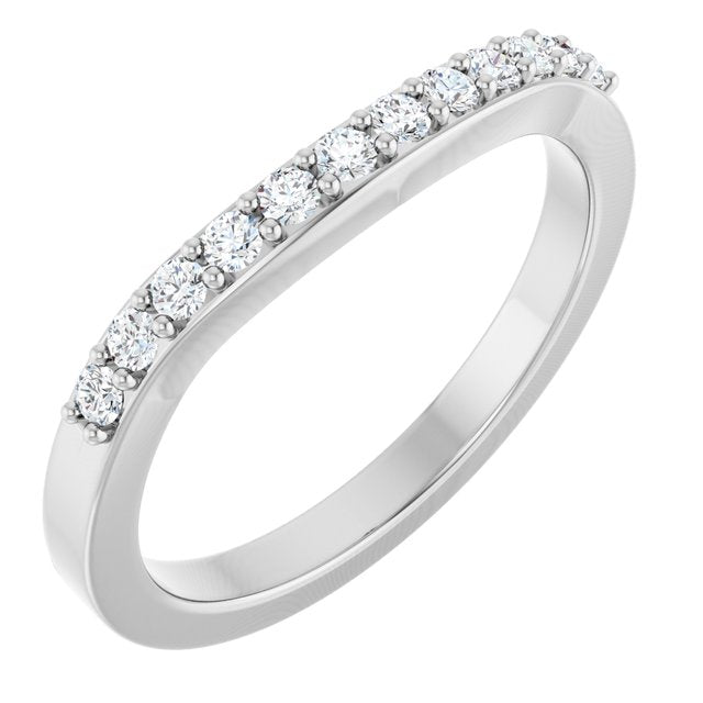 14K White 1/4 CTW Natural Diamond Matching Band