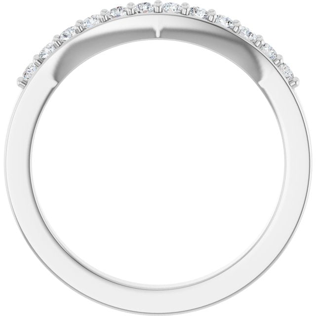 14K White 1/4 CTW Natural Diamond Matching Band