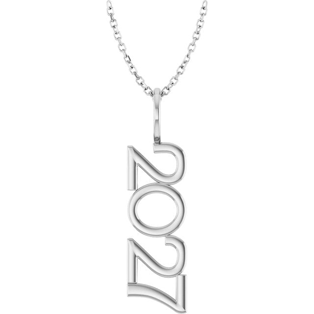Sterling Silver 2027 Year 16-18' Necklace