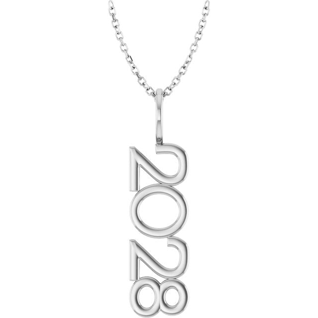 Sterling Silver 2028 Year 16-18' Necklace