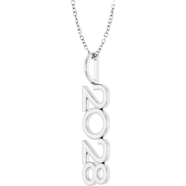 Sterling Silver 2028 Year 16-18' Necklace