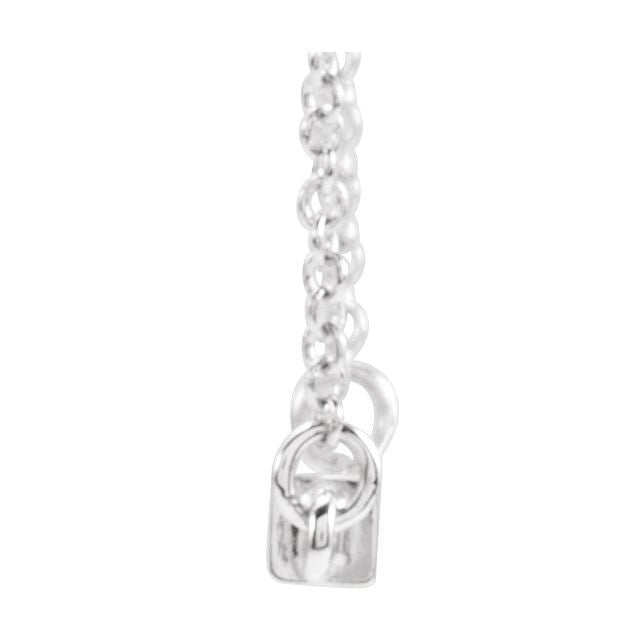 Sterling Silver Engravable Four-Sided Bar 18' Necklace