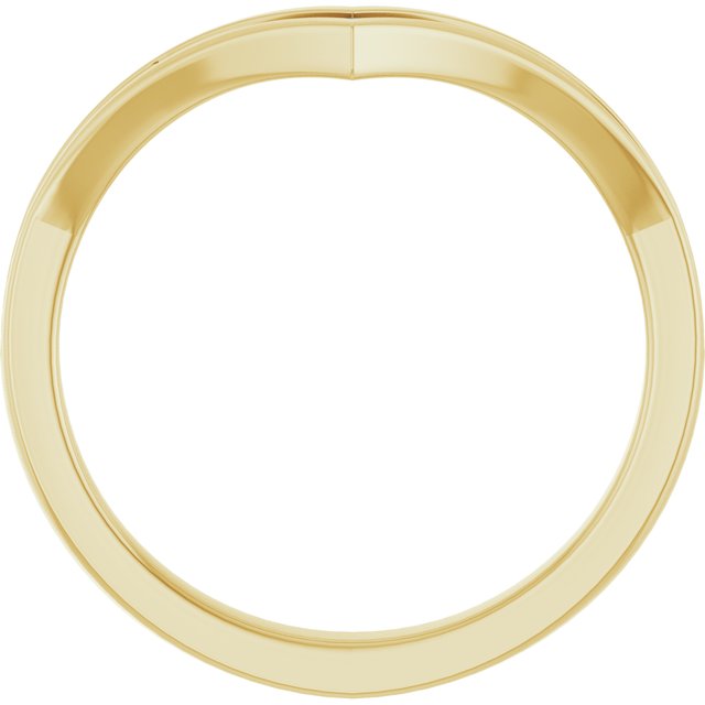 14K Yellow 1/5 CTW Lab-Grown Diamond Contour Band