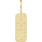 14K Yellow Hope Braille Pendant