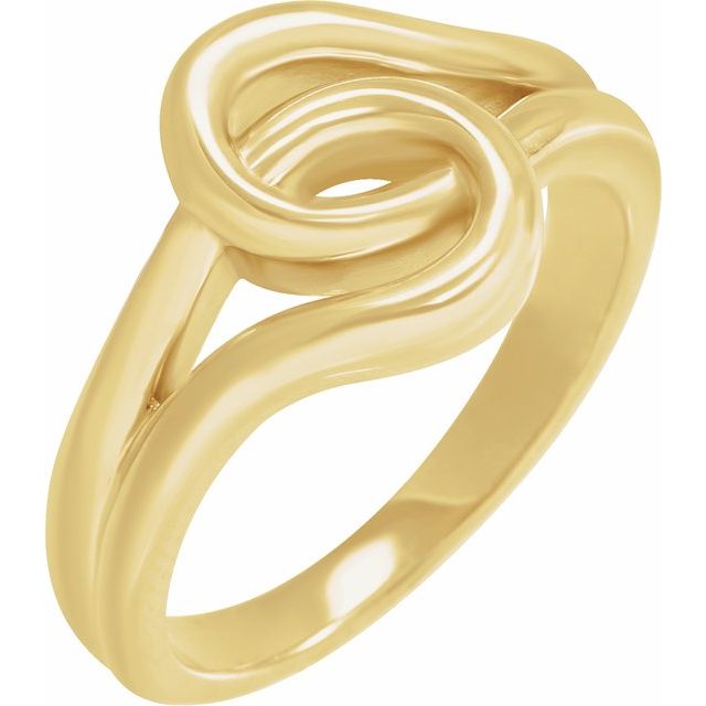14K Yellow Interlocking Ring