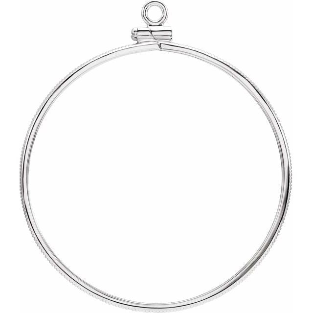 Sterling Silver Coin Frame Bezel Dangle for 38.5x3 mm Coin