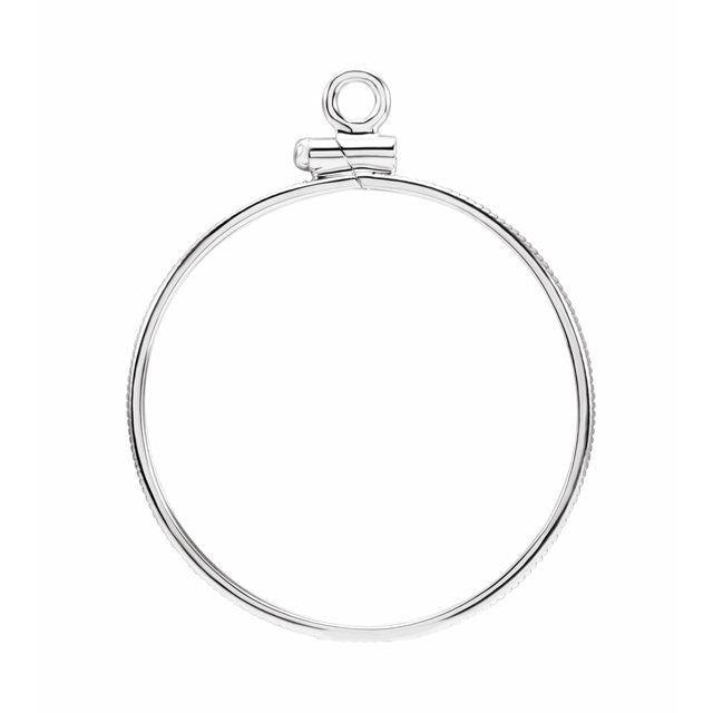 Sterling Silver Coin Frame Bezel Dangle for 26.4x1.7 mm Coin