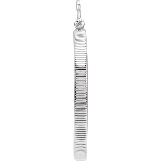 Sterling Silver Coin Frame Bezel Dangle for 26.4x1.7 mm Coin