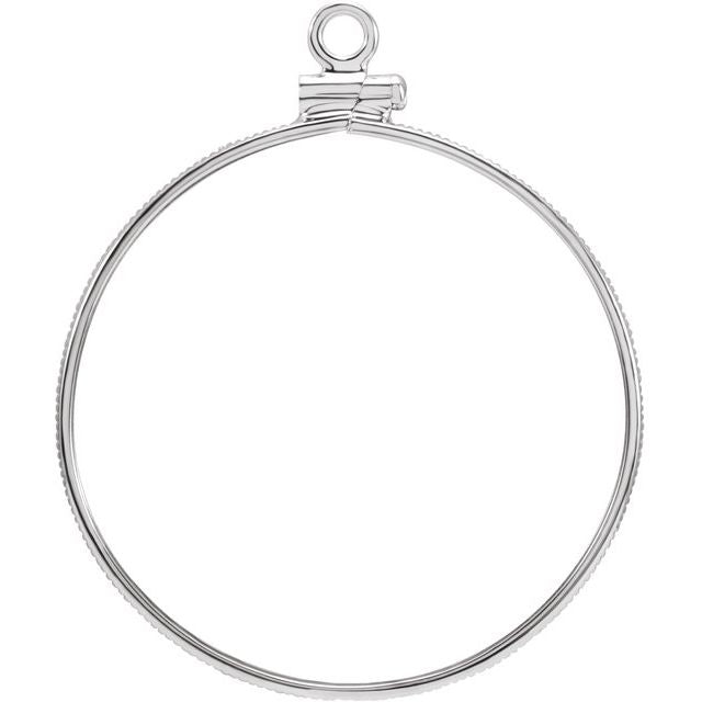 Sterling Silver Coin Frame Bezel Dangle for 36x2.8 mm Coin