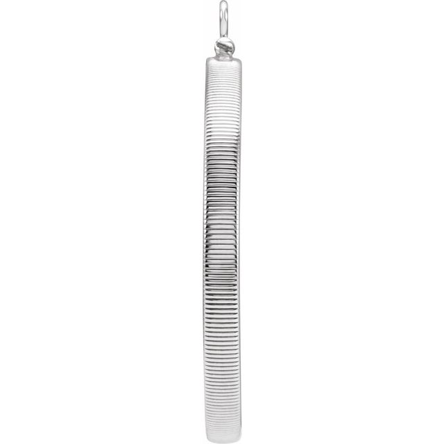 Sterling Silver Coin Frame Bezel Dangle for 39.7x2.8 mm Coin