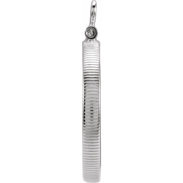 Sterling Silver Coin Frame Bezel Dangle for 21.1x2 mm Coin