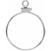 Sterling Silver Coin Frame Bezel Dangle for 21.1x2 mm Coin
