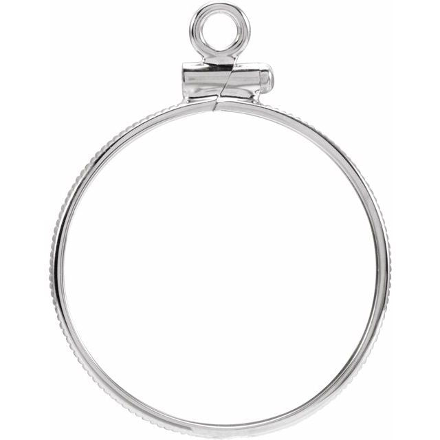 Sterling Silver Coin Frame Bezel Dangle for 21.1x2 mm Coin