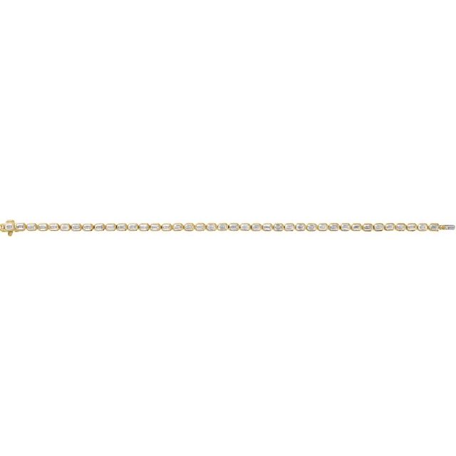 14K Yellow 6 1/4 CTW Lab-Grown Diamond Line 7' Bracelet