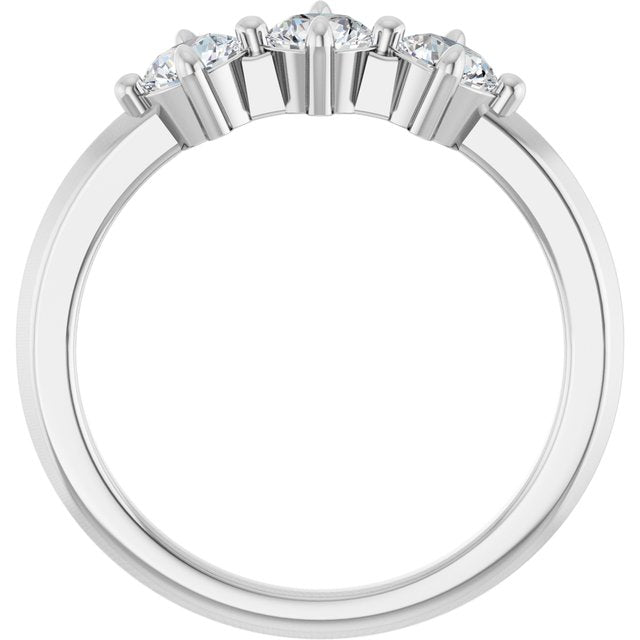 14K White 3/4 CTW Natural Diamond Anniversary Band