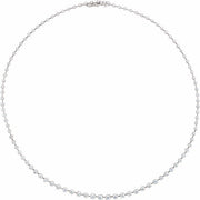 14K White 5 CTW Natural Diamond 18' Necklace