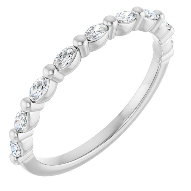 14K White 1/4 CTW Natural Diamond Matching Band