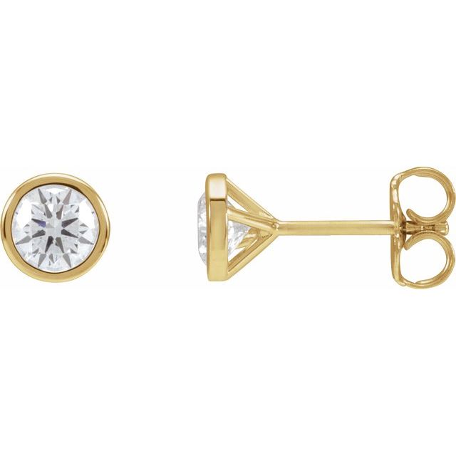 14K Yellow 3/4 CTW Lab-Grown Diamond Cocktail-Style Earrings
