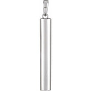 Sterling Silver Ash Holder Cylinder Bar Pendant