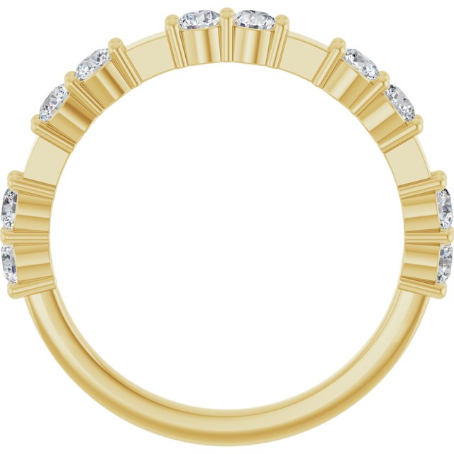 14K Yellow 5/8 CTW Lab-Grown Diamond Anniversary Band