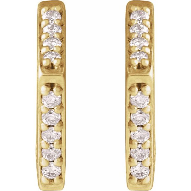 14K Yellow .07 CTW Natural Diamond Geometric Earrings
