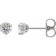14K White 1/3 CTW Lab-Grown Diamond Fleur-de-Lis Earrings