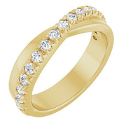14K Yellow 1/2 CTW Lab-Grown Diamond Anniversary Band