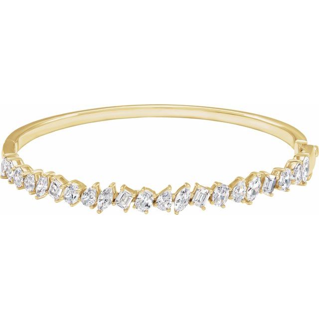 14K Yellow 4 1/5 CTW Lab-Grown Diamond Bangle 7' Bracelet