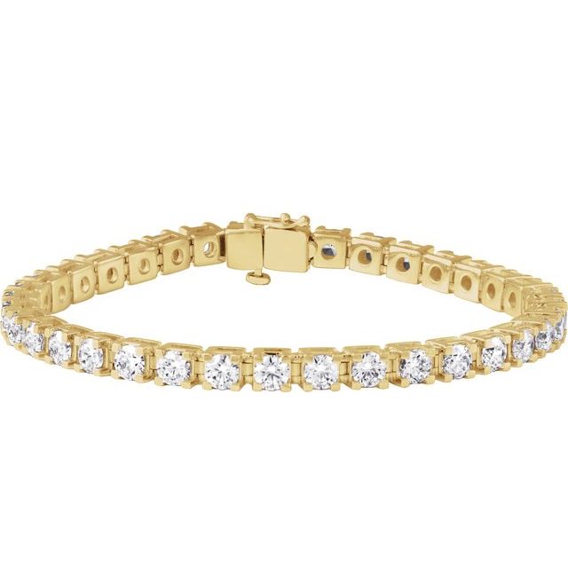 14K Yellow 9 CTW Lab-Grown Diamond Link 7 1/4' Bracelet