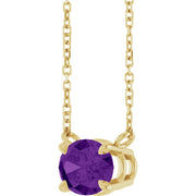 14k Yellow Natural Amethyst 18' Necklace