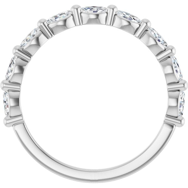 14K White 1/2 CTW Lab-Grown Diamond Matching Band
