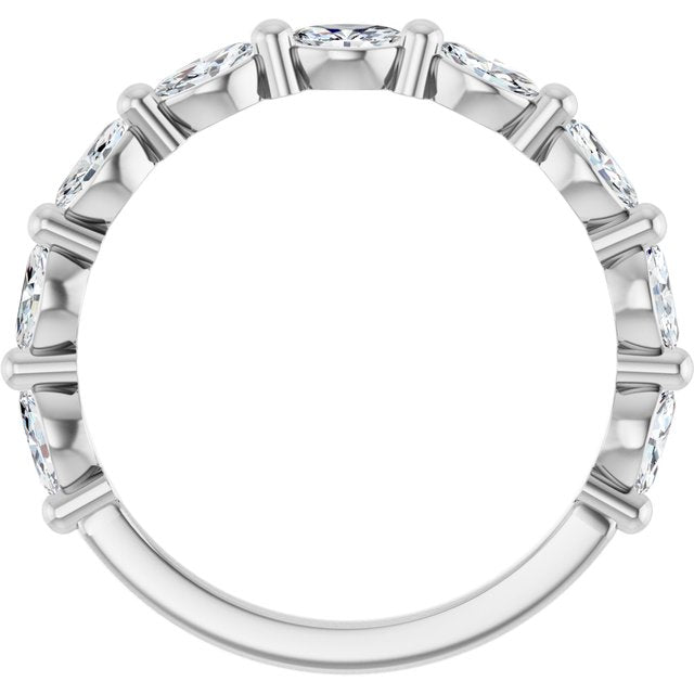 14K White 5/8 CTW Lab-Grown Diamond Matching Band