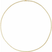 14K Yellow 1.95 mm Curb 24' Chain