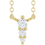 14K Yellow .05 CTW Lab-Grown Diamond Graduated 18' Necklace