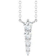14K White 1/5 CTW Lab-Grown Diamond Graduated 18' Necklace