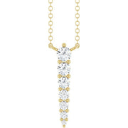 14K Yellow 1/6 CTW Lab-Grown Diamond Graduated 18' Necklace